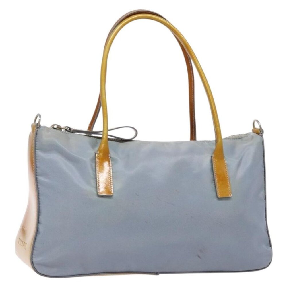 PRADA Hand Bag Nylon Light Blue Auth - Picture 3 of 16